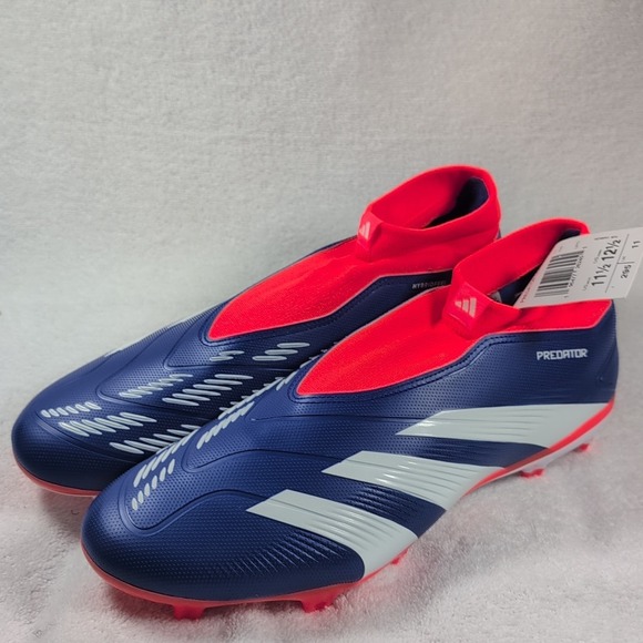 adidas Other - Adidas Predator League Laceless Soccer Cleats Mens 11.5 IF6333 White Blue Orange